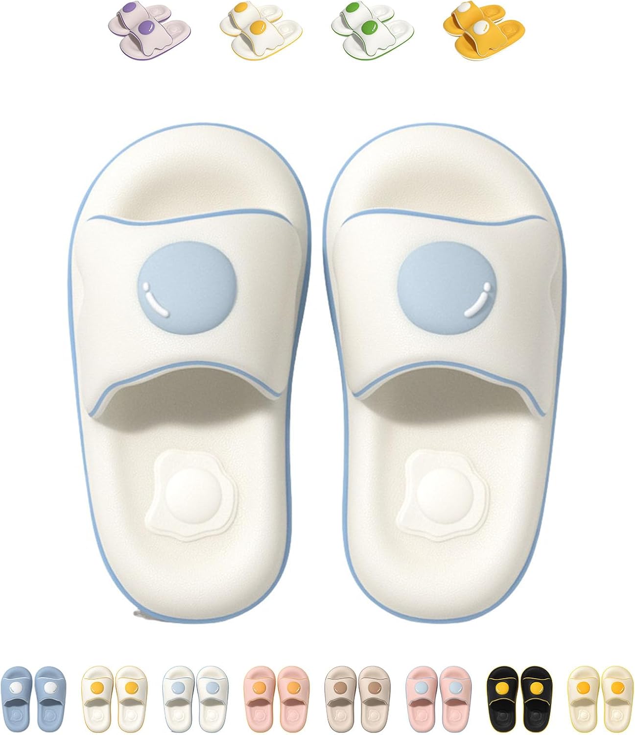 Тапочки «Жареное яйцо», оригинальные тапочки с яйцом для мужчин и женщин, летние домашние, для ванной и пляжа, с толстой подошвой, нескользящие, быстро сохнущие Generic, белый/синий
Тапочки «Жареное яйцо», оригинальные тапочки с яйцом для мужчин и женщин, летние домашние, для ванной и пляжа, с толстой подошвой, нескользящие, быстро сохнущие Generic, белый/синий