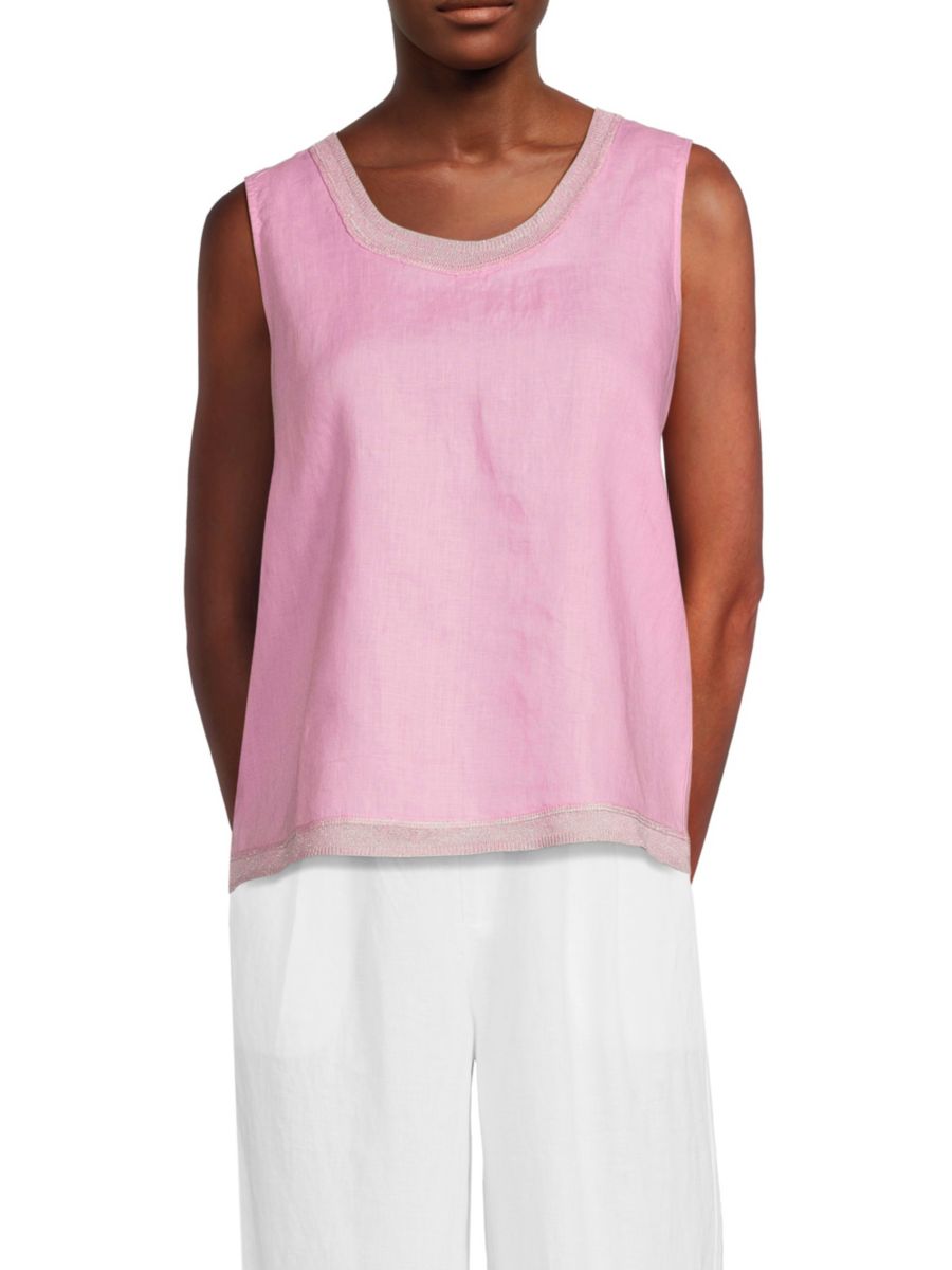 Майка из 100% льна с металлической отделкой Saks Fifth Avenue, цвет Pink Blush
Майка из 100% льна с металлической отделкой Saks Fifth Avenue, цвет Pink Blush