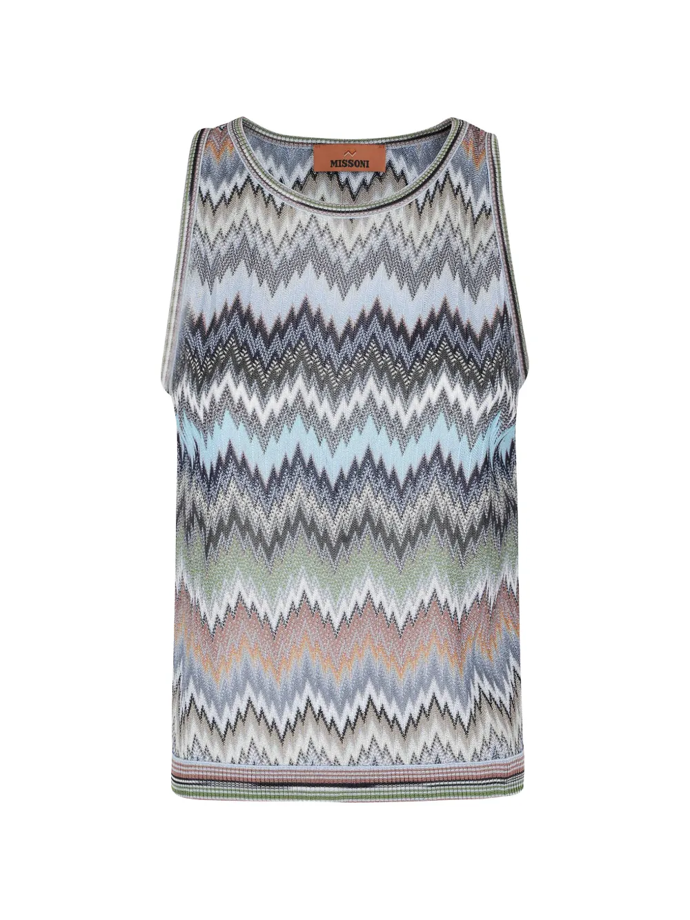 Топ с круглым вырезом и узором «зигзаг» Missoni, синий
Топ с круглым вырезом и узором «зигзаг» Missoni, синий