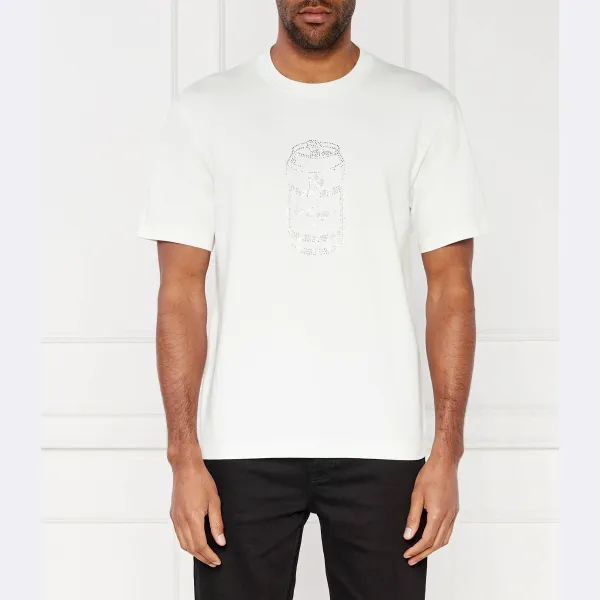 Футболка деондрин стандартного кроя Hugo, белый 
Футболка деондрин стандартного кроя Hugo, белый