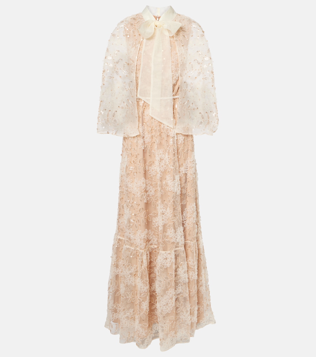 Вышитое платье с накидкой Self-Portrait, бежевый
Вышитое платье с накидкой Self-Portrait, бежевый