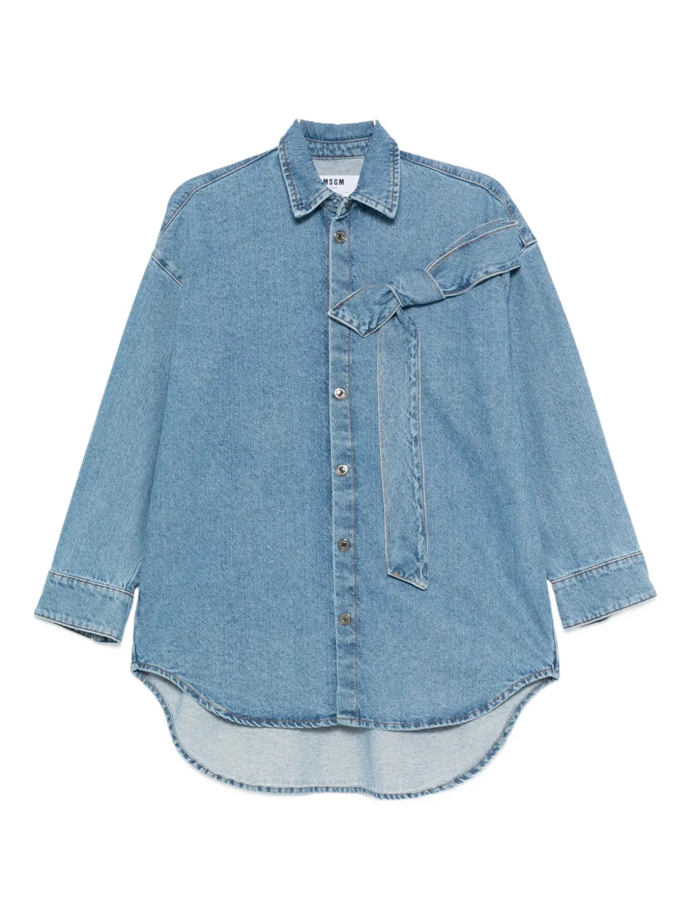 Джинсовая рубашка с бантом MSGM, синий
Джинсовая рубашка с бантом MSGM, синий