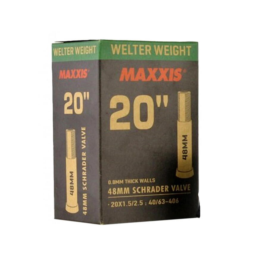 Велосипедная камера Maxxis 20×1.5/2.5 48 mm, черный
Велосипедная камера Maxxis 20×1.5/2.5 48 mm, черный