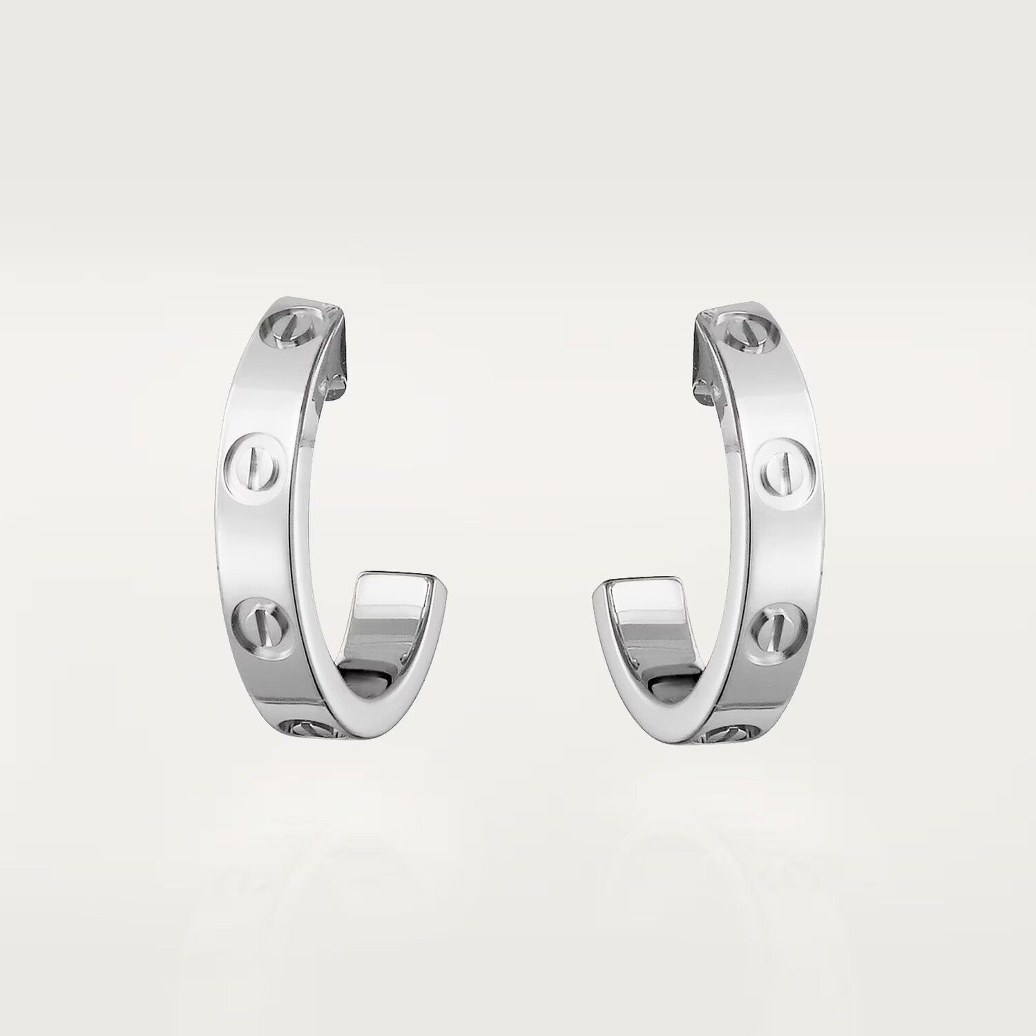 Серьги Cartier Love, белое золото 
Серьги Cartier Love, белое золото