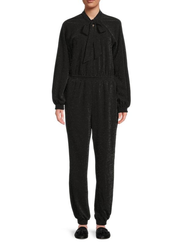 Блестящий комбинезон Karl Lagerfeld Paris с завязками на шее, черный
Блестящий комбинезон Karl Lagerfeld Paris с завязками на шее, черный