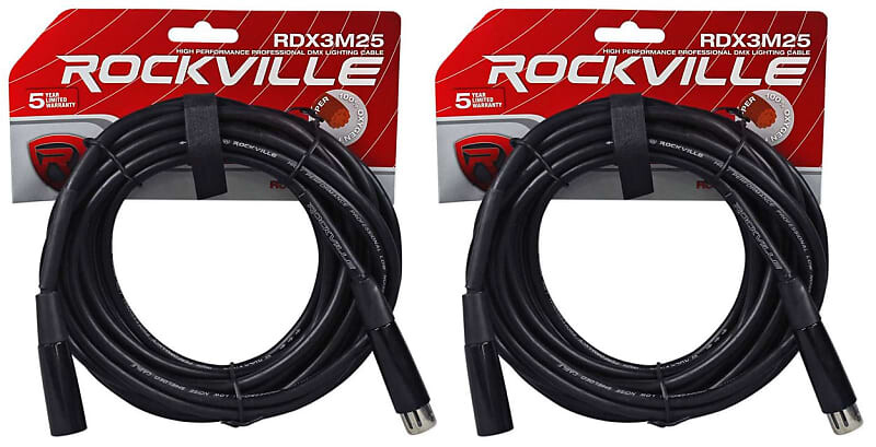 (2) Rockville RDX3M25 25-футовые 3-контактные кабели освещения DMX, 100 % из бескислородной меди, гнездовой и штекерный (2) RDX3M25
(2) Rockville RDX3M25 25-футовые 3-контактные кабели освещения DMX, 100 % из бескислородной меди, гнездовой и штекерный (2) RDX3M25