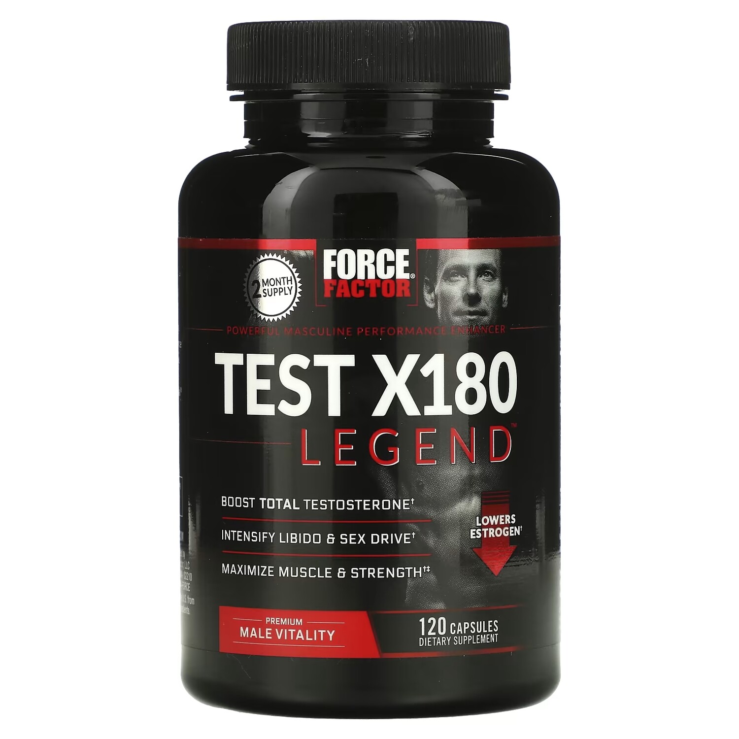 Добавка Force Factor Test X180 Legend Testosterone Booster, 120 капсул
Добавка Force Factor Test X180 Legend Testosterone Booster, 120 капсул