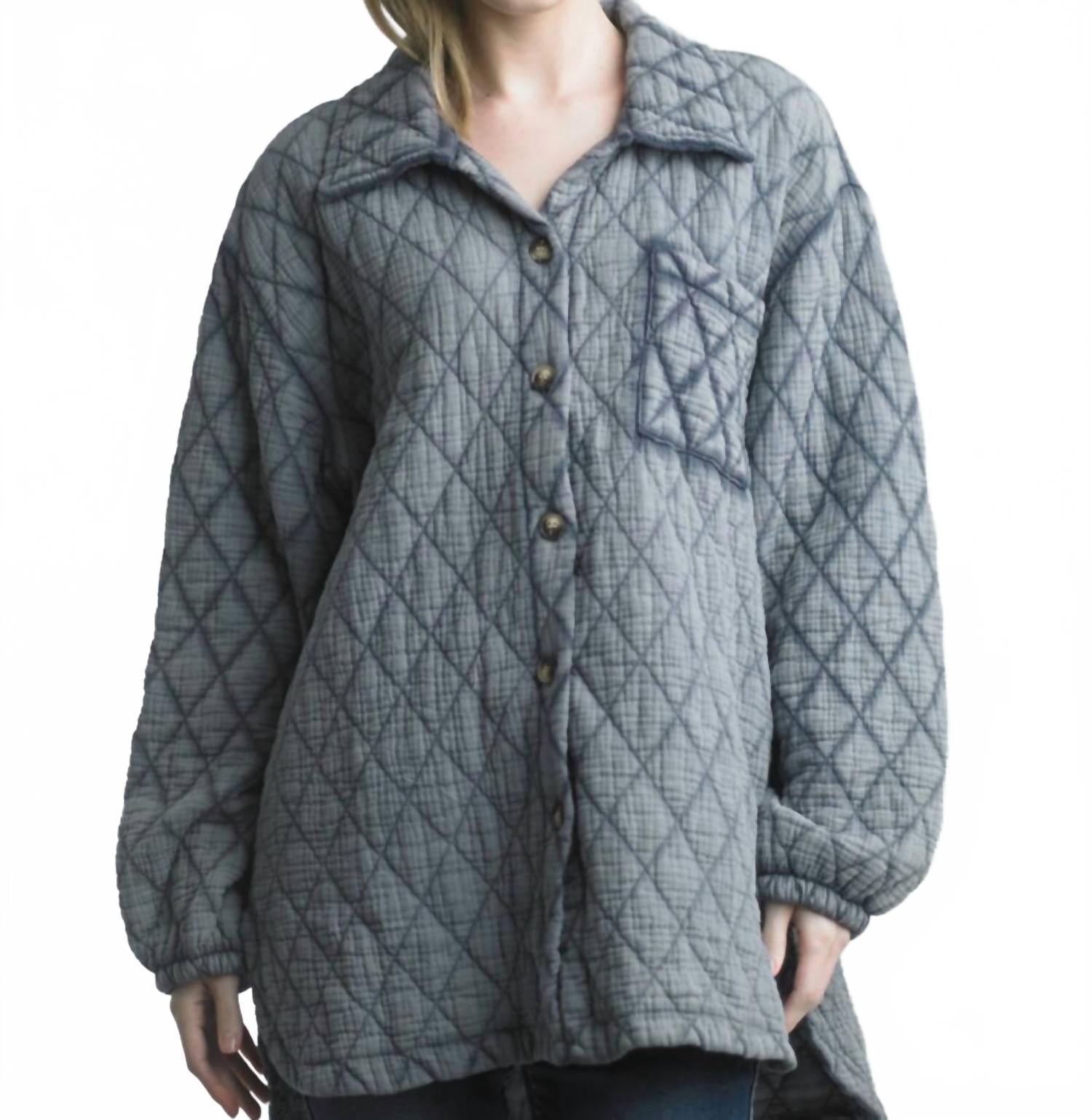 Стеганая куртка в синем цвете TEMPO PARIS
Стеганая куртка в синем цвете TEMPO PARIS