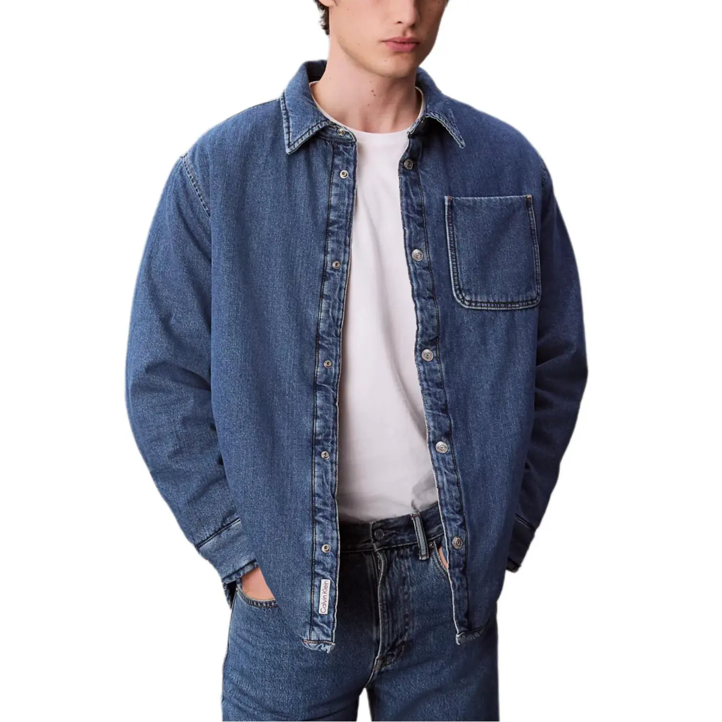 Calvin Klein Рубашка мужская Blue Pointed Collar Moderate Denim
Calvin Klein Рубашка мужская Blue Pointed Collar Moderate Denim