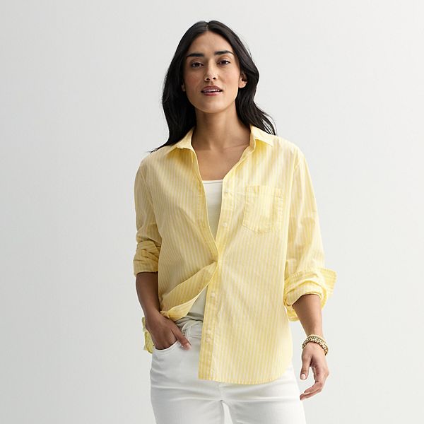 Повседневная рубашка на пуговицах Petite Sonoma Goods For Life, Soft Yellow Stripe
Повседневная рубашка на пуговицах Petite Sonoma Goods For Life, Soft Yellow Stripe