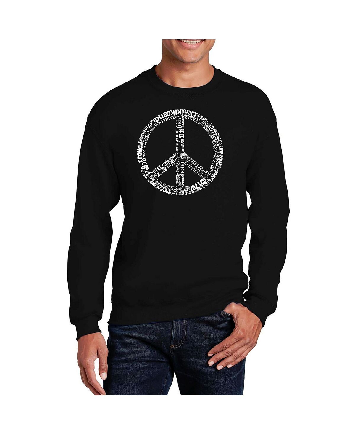 Мужская толстовка с круглым вырезом и надписью word art the word peace in 77 languages LA Pop Art, черный
Мужская толстовка с круглым вырезом и надписью word art the word peace in 77 languages LA Pop Art, черный