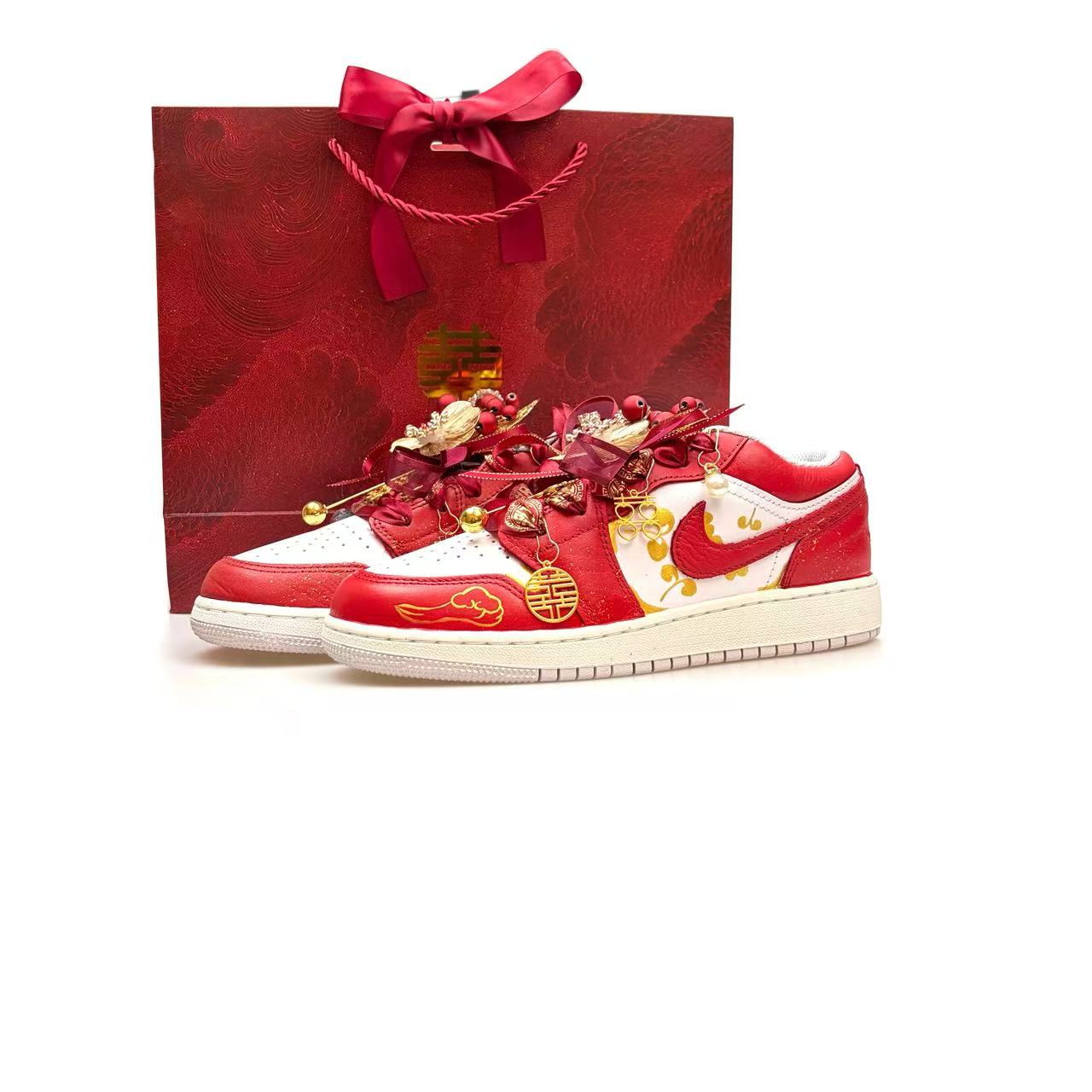 Кроссовки Air 1 Auspicious Joy Leather Slip Resistant Abrasion Resistant Low top Vintage Basketball Unisex Jordan, red
Кроссовки Air 1 Auspicious Joy Leather Slip Resistant Abrasion Resistant Low top Vintage Basketball Unisex Jordan, red