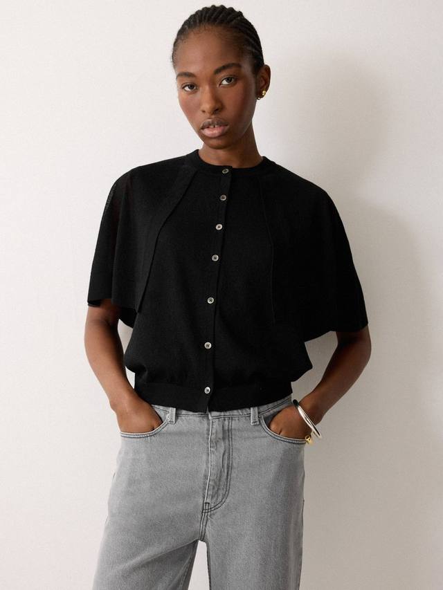 Полупрозрачный кардиган-накидка Jigsaw, Black
Полупрозрачный кардиган-накидка Jigsaw, Black