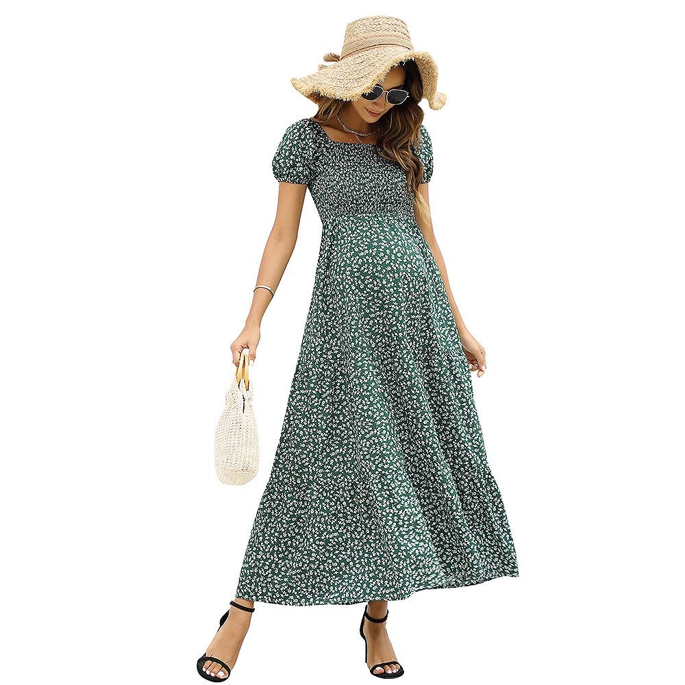 Женское летнее весеннее платье макси для свадебного гостя с короткими рукавами и цветочным принтом MISSKY, цвет White Flower On Green
Женское летнее весеннее платье макси для свадебного гостя с короткими рукавами и цветочным принтом MISSKY, цвет White Flower On Green