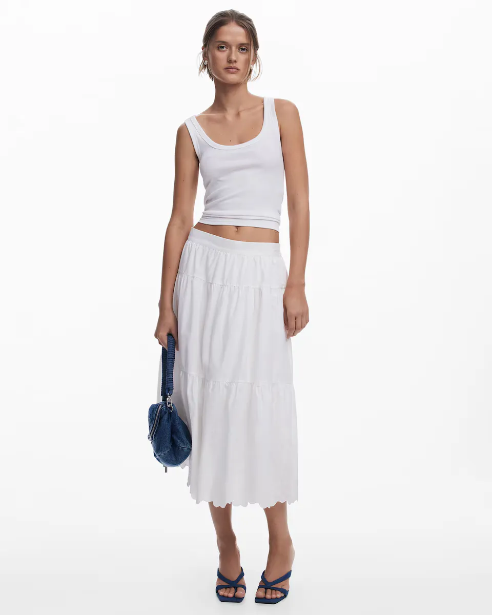 Юбка миди с вышивкой Desigual, белый
Юбка миди с вышивкой Desigual, белый