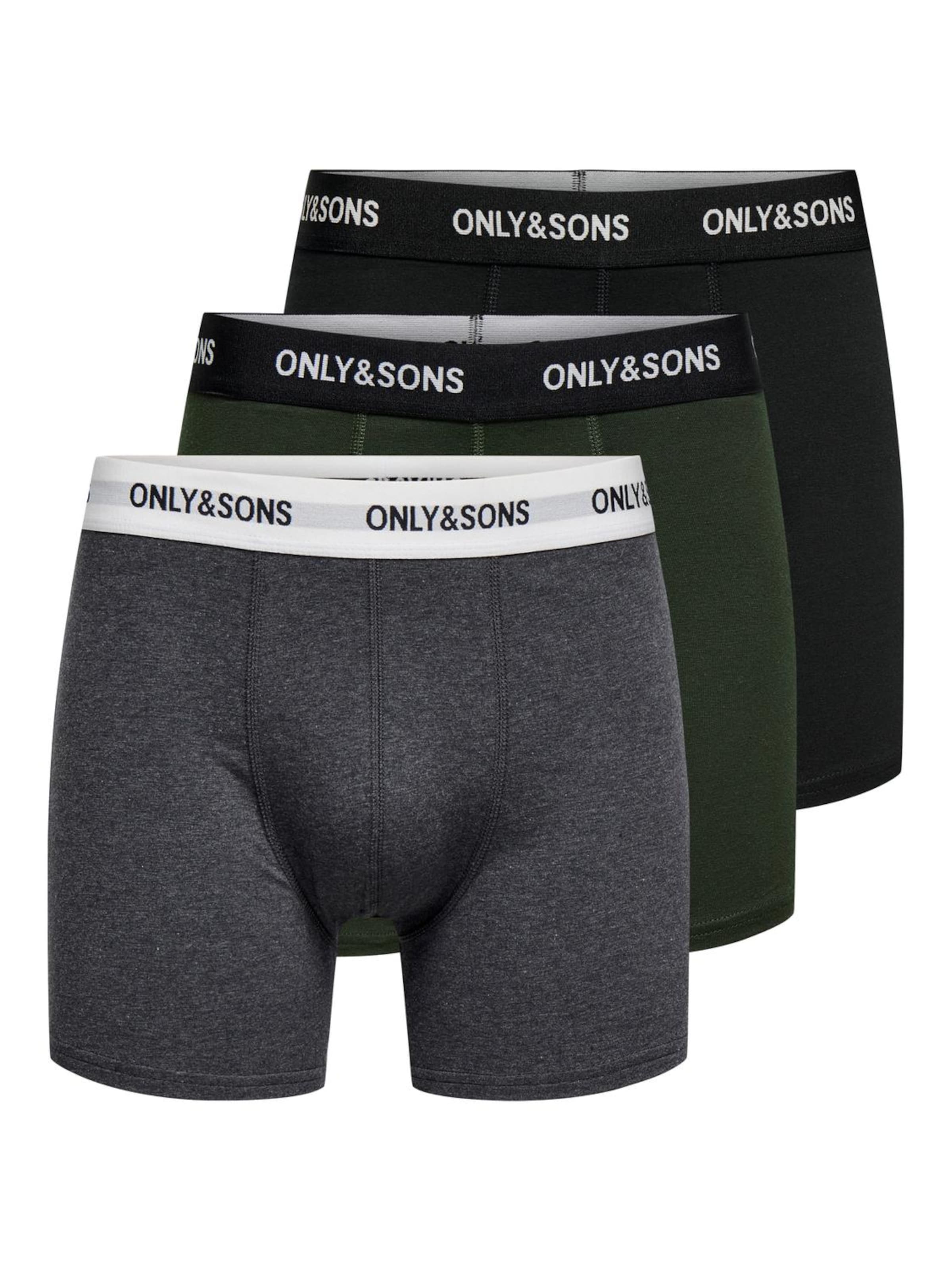 Only & Sons Боксеры в цвете Anthracite, Mottled Grey, Olive
Only & Sons Боксеры в цвете Anthracite, Mottled Grey, Olive