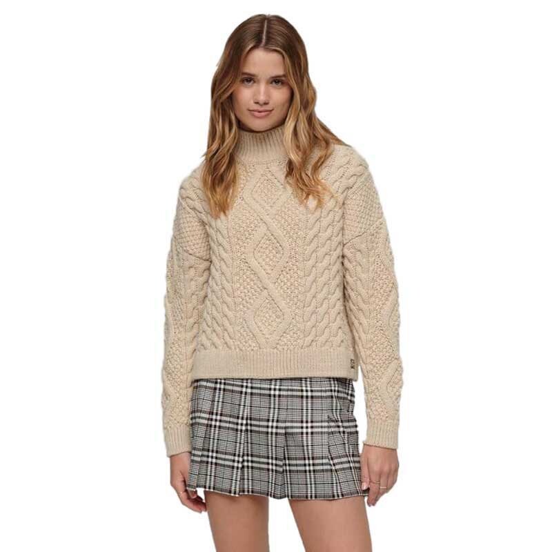 Свитер Superdry Aran Cable Knit High Neck, бежевый
Свитер Superdry Aran Cable Knit High Neck, бежевый