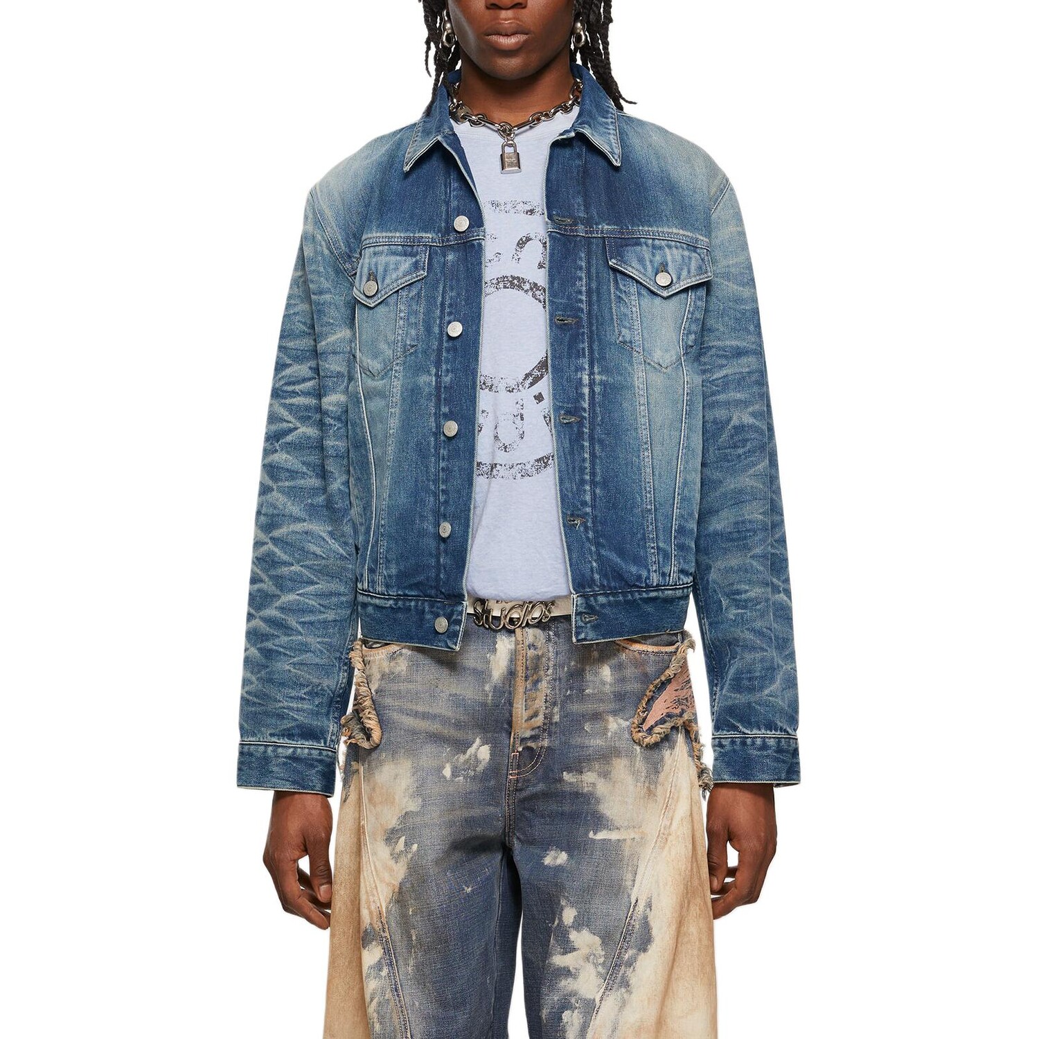 Коллекция осень/зима 2024 года Куртка мужская средне-синий Acne Studios
Коллекция осень/зима 2024 года Куртка мужская средне-синий Acne Studios