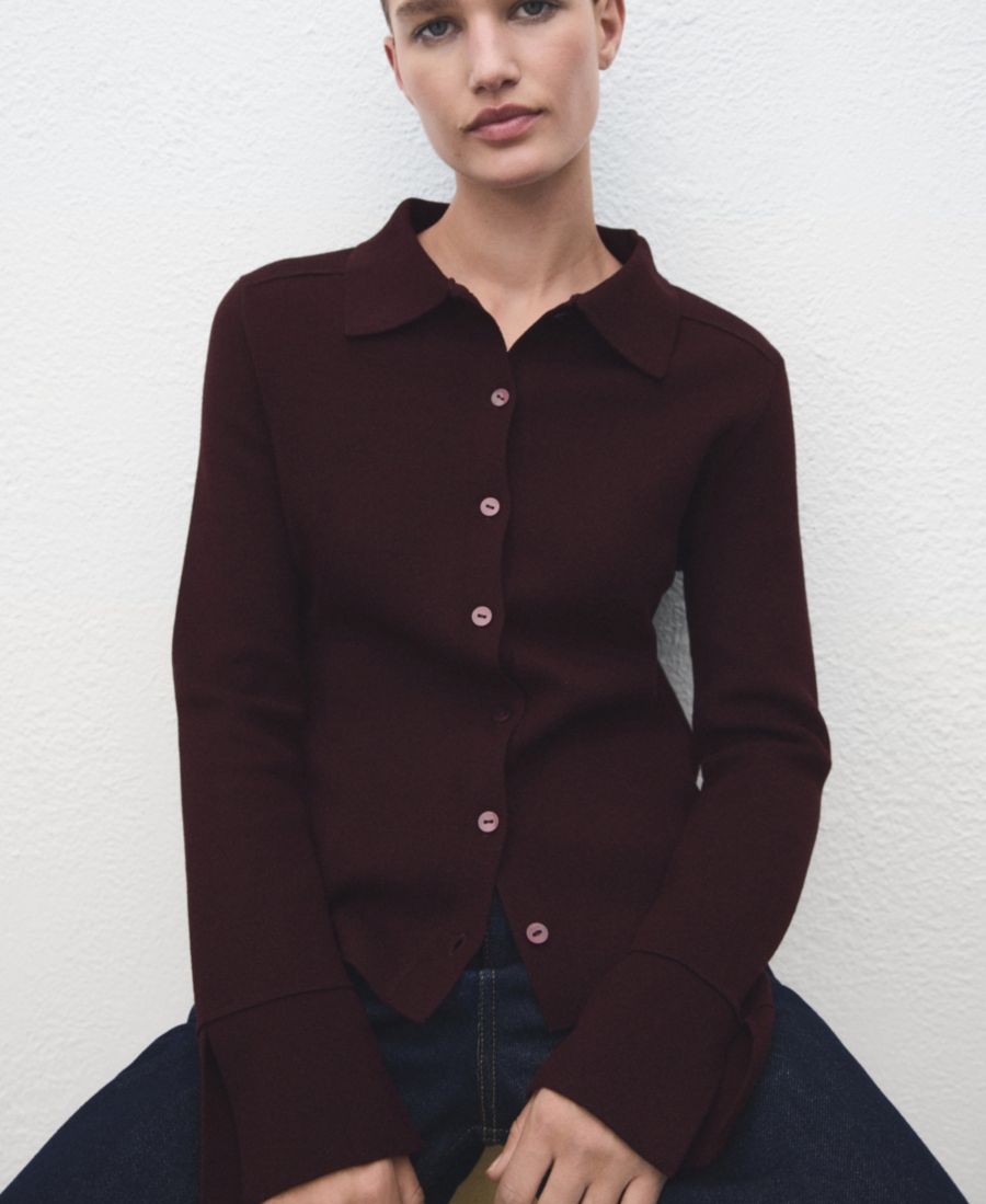 Женский кардиган с воротником-стойкой MANGO, Wine
Женский кардиган с воротником-стойкой MANGO, Wine