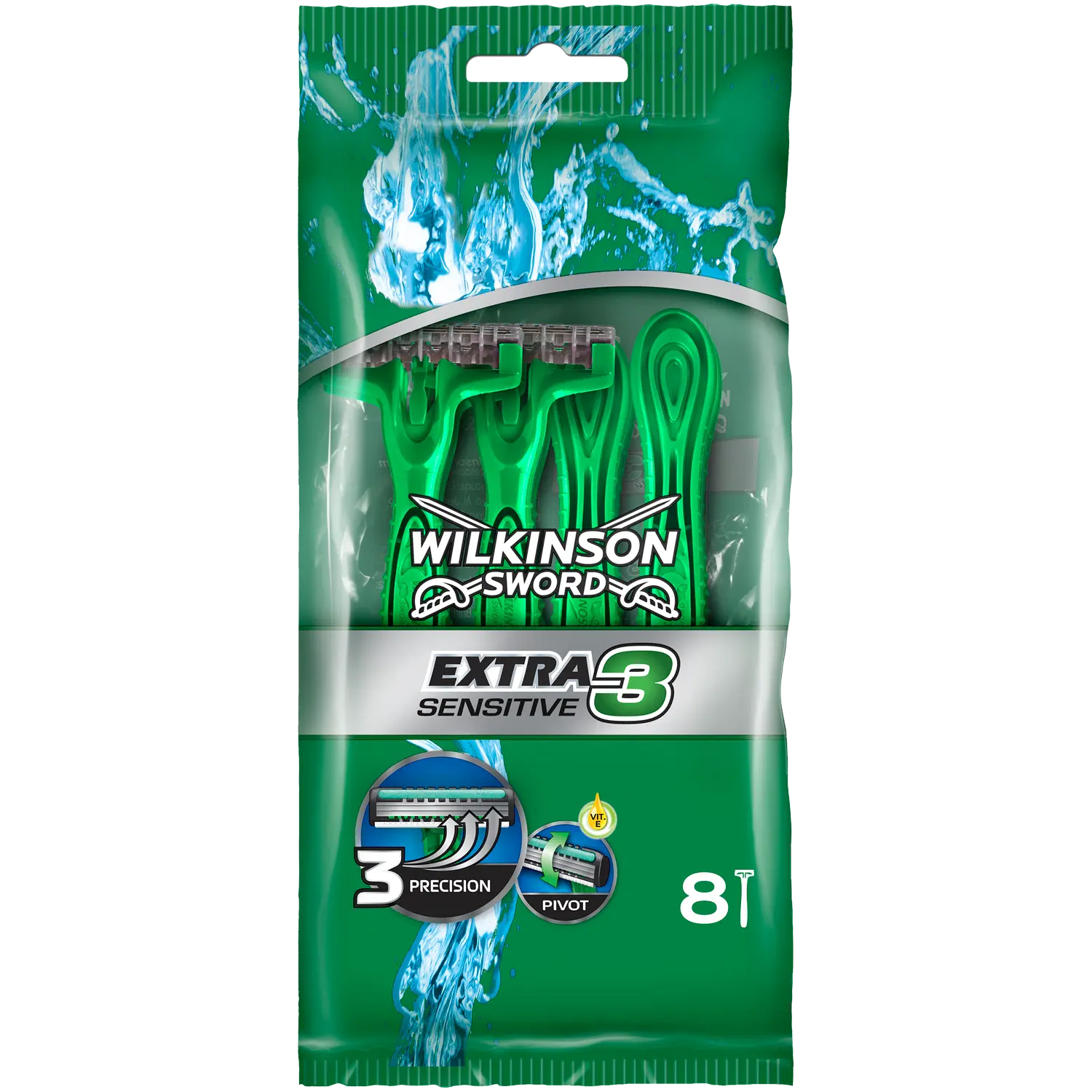 Wilkinson Sword Extra3 Sensitive одноразовые бритвы для мужчин, 8 шт. 
Wilkinson Sword Extra3 Sensitive одноразовые бритвы для мужчин, 8 шт.