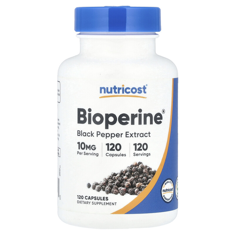 Nutricost, Bioperine, 10 мг, 120 капсул
Nutricost, Bioperine, 10 мг, 120 капсул