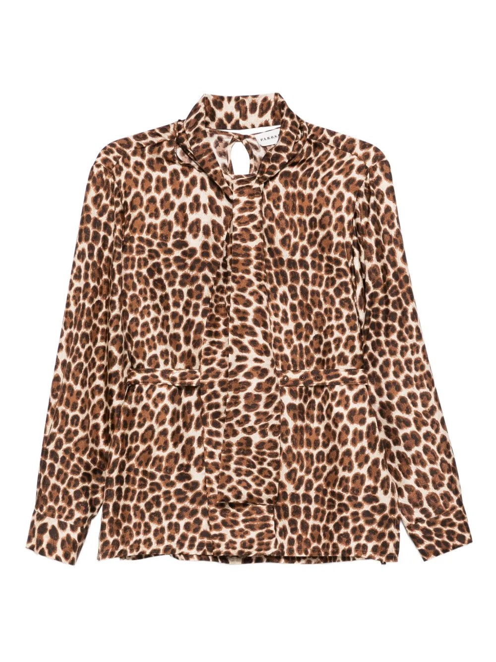 Блузка с леопардовым принтом P.A.R.O.S.H., коричневый
Блузка с леопардовым принтом P.A.R.O.S.H., коричневый