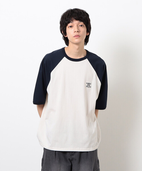 Purple&Yellow Футболка-реглан с короткими рукавами, веретенообразным низом, цвет слоновая кость
Purple&Yellow Футболка-реглан с короткими рукавами, веретенообразным низом, цвет слоновая кость