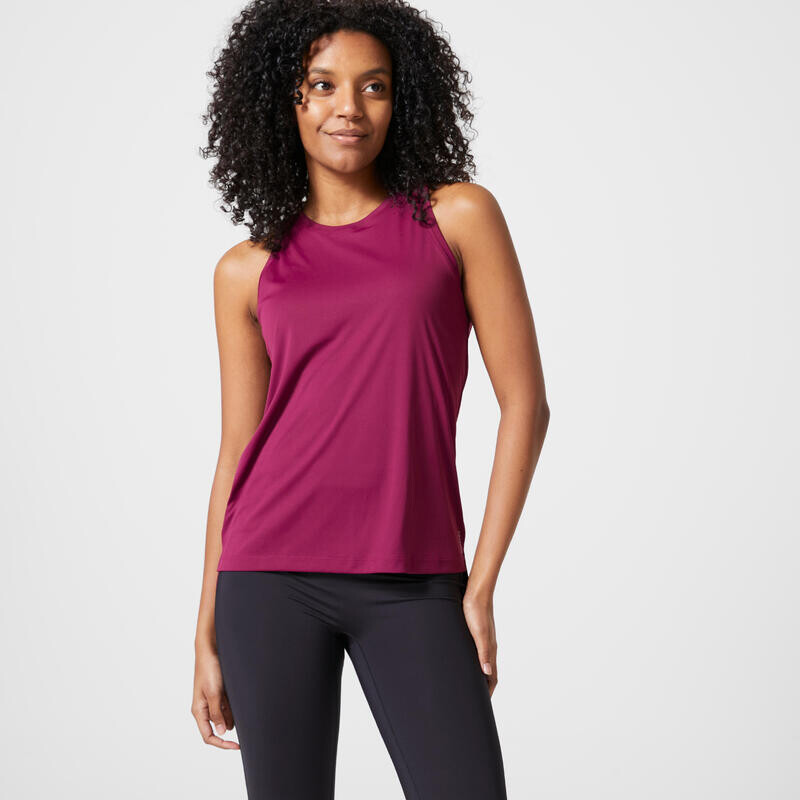 Женская прямая футболка без рукавов для кардио и фитнеса фиолетовая свекла DOMYOS, цвет purpura
Женская прямая футболка без рукавов для кардио и фитнеса фиолетовая свекла DOMYOS, цвет purpura