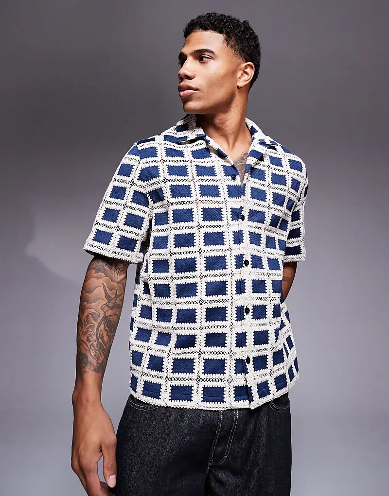 Свободная свободная рубашка revere крючком темно-синего цвета ASOS DESIGN
Свободная свободная рубашка revere крючком темно-синего цвета ASOS DESIGN