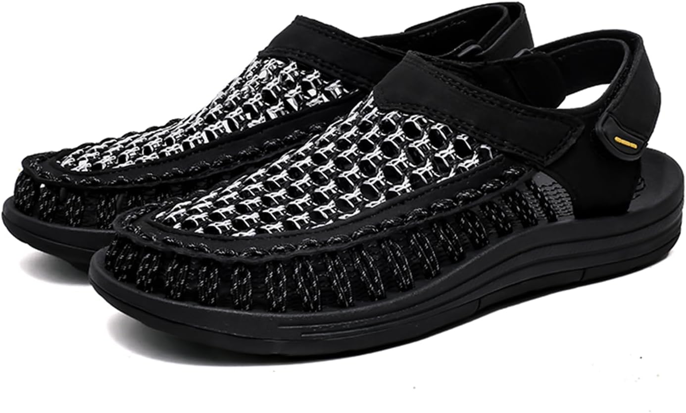 Мужские плетеные слипоны Dacnakby, дышащие плоские сандалии, легкие сетчатые сандалии для мужчин, черные повседневные водные обувь для улицы
Мужские плетеные слипоны Dacnakby, дышащие плоские сандалии, легкие сетчатые сандалии для мужчин, черные повседневные водные обувь для улицы