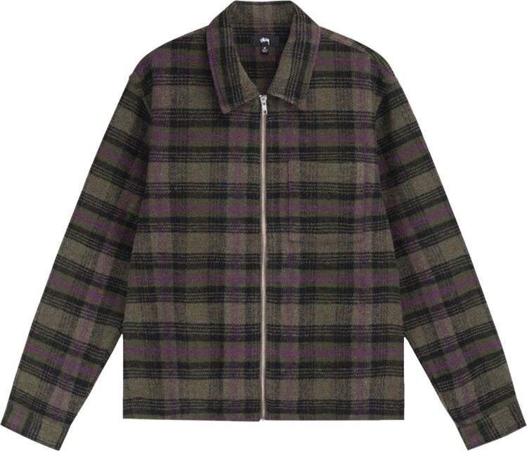 Рубашка Stussy Reed Wool Plaid Zip Shirt 'Green', зеленый
Рубашка Stussy Reed Wool Plaid Zip Shirt 'Green', зеленый