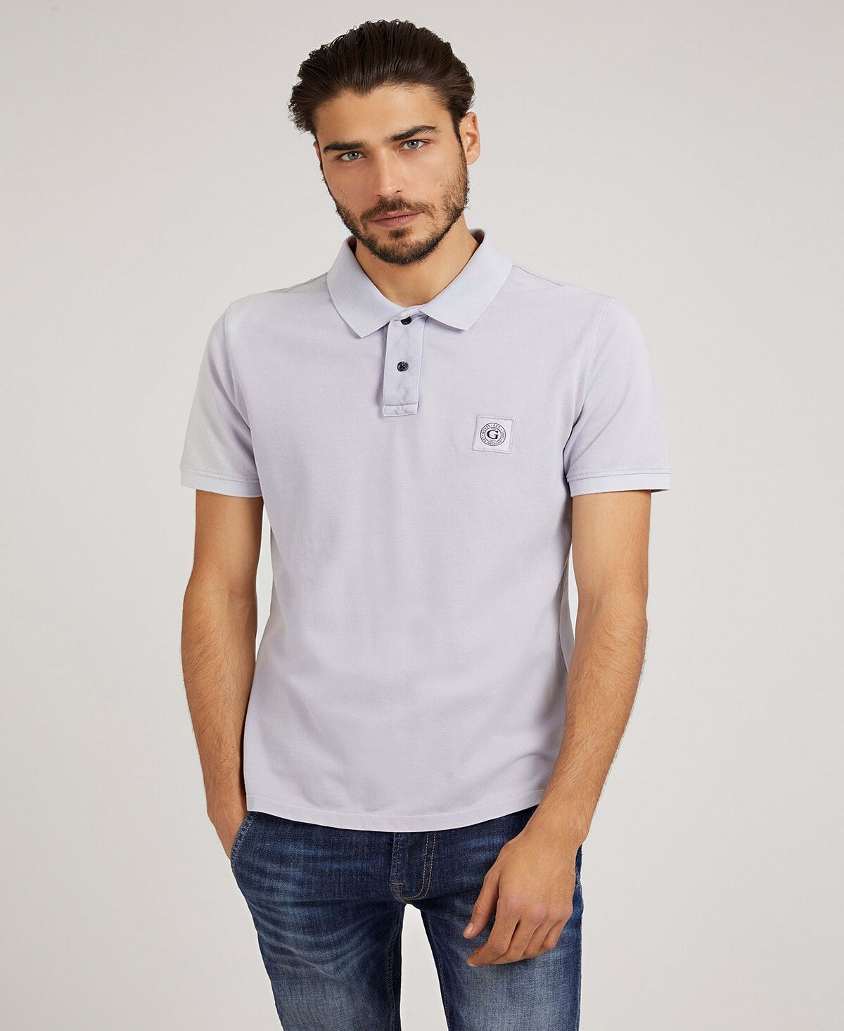 Мужская выстиранная рубашка поло GUESS, фиолетовый
Мужская выстиранная рубашка поло GUESS, фиолетовый