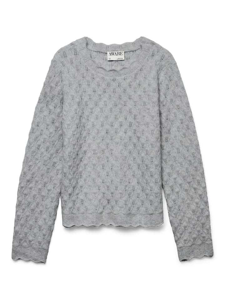 Вязаный свитер светло-серого меланжевого цвета Vero Moda
Вязаный свитер светло-серого меланжевого цвета Vero Moda