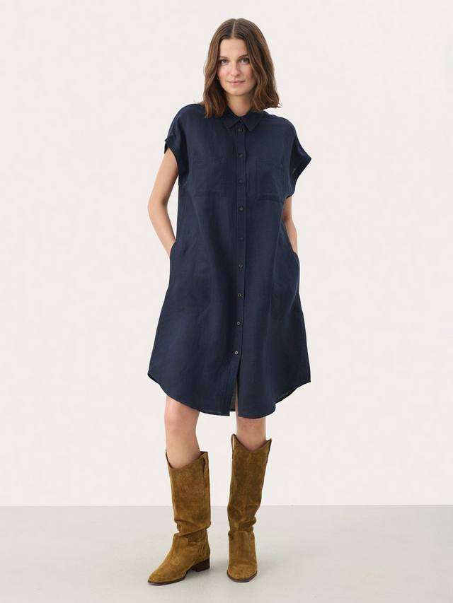 Платье-рубашка миди из льняной смеси ellena Part Two, цвет After Midnight
Платье-рубашка миди из льняной смеси ellena Part Two, цвет After Midnight