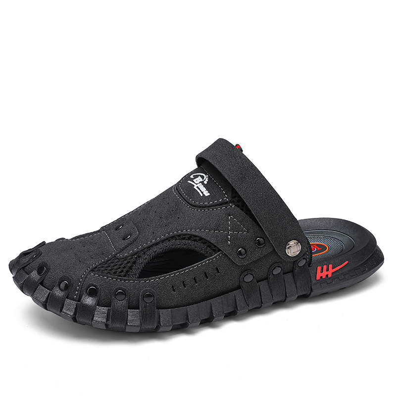 Тихие нескользящие сандалии с закрытым носком для мужчин BOLE, Black
Тихие нескользящие сандалии с закрытым носком для мужчин BOLE, Black