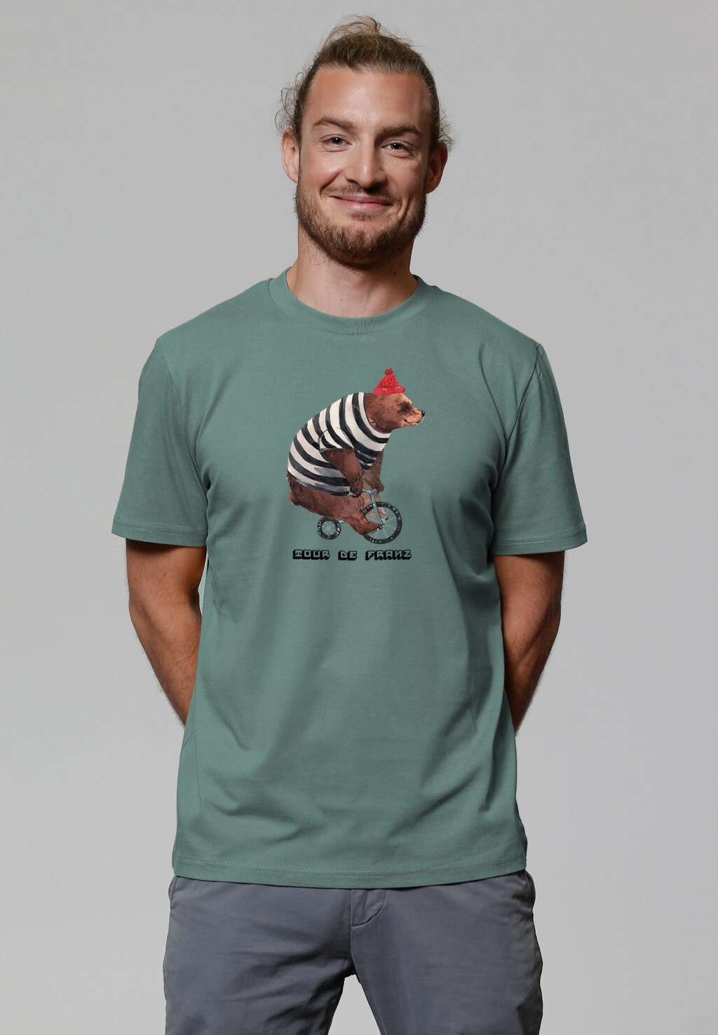 Футболка с принтом TOUR DE FRANZ watapparel, темно-зеленый 
Футболка с принтом TOUR DE FRANZ watapparel, темно-зеленый