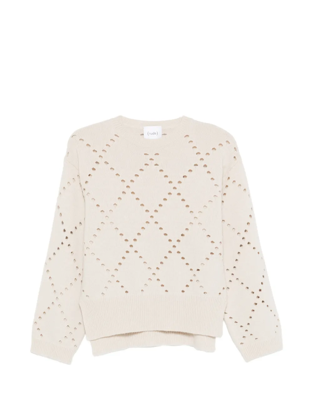 Вязаный свитер с узором аргyle Nude, бежевый
Вязаный свитер с узором аргyle Nude, бежевый