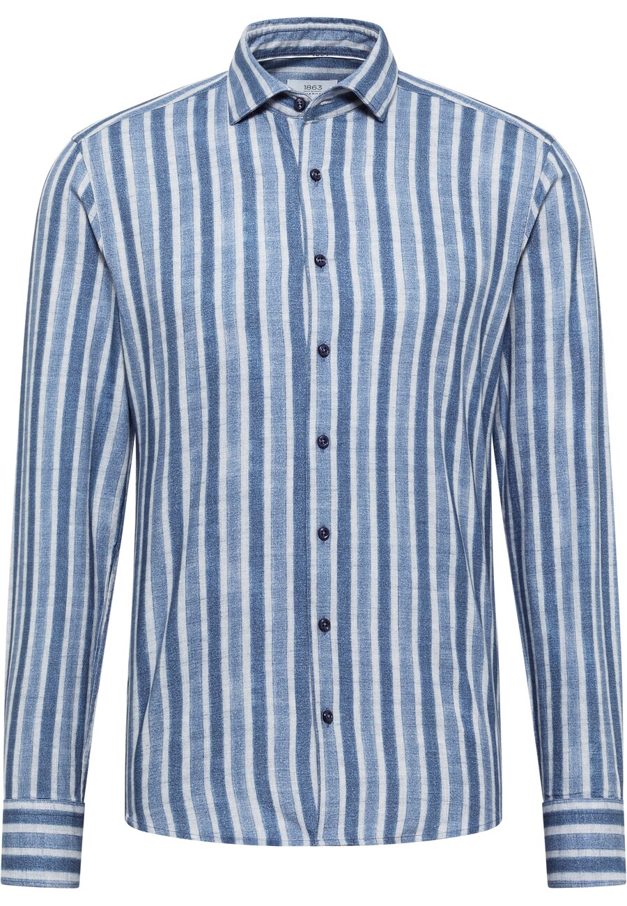 Рубашка Slim Fit на пуговицах ETERNA, синий/темно-синий
Рубашка Slim Fit на пуговицах ETERNA, синий/темно-синий