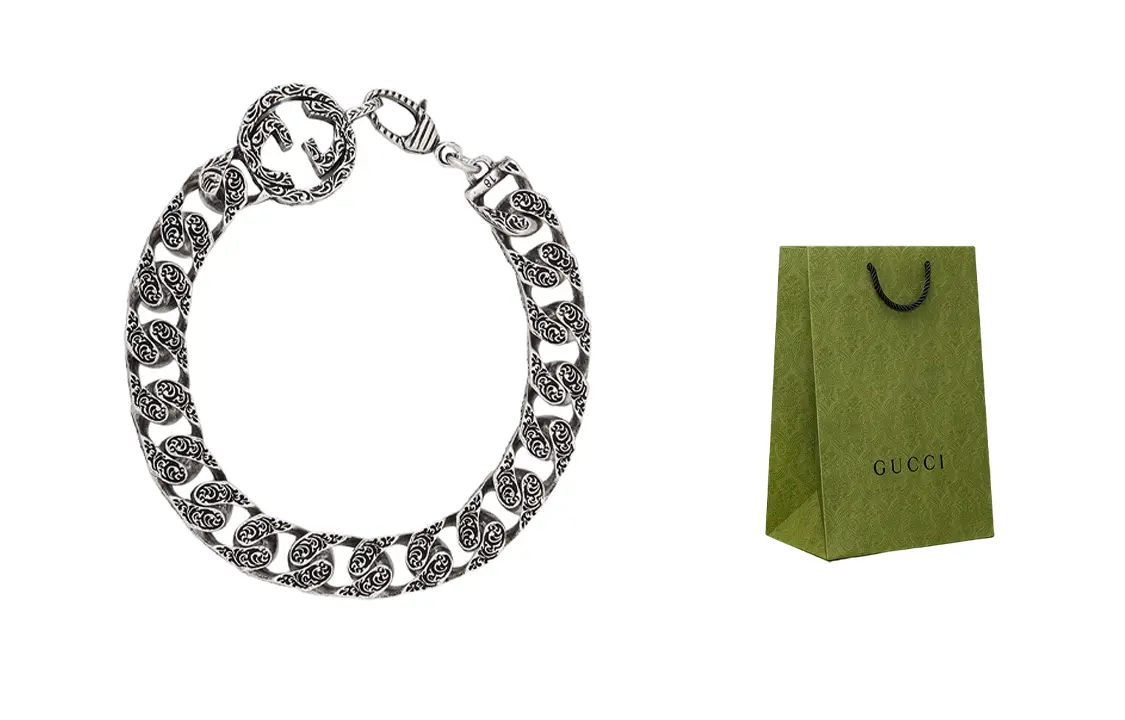 Браслет с переплетающимися звеньями GUCCI, серебро
Браслет с переплетающимися звеньями GUCCI, серебро