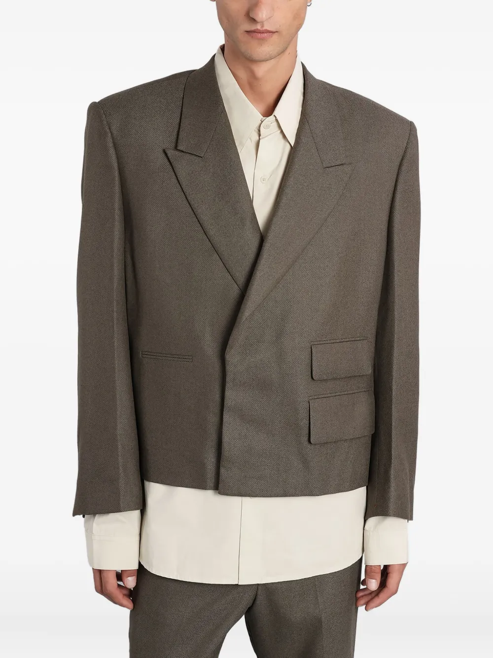 Двубортный пиджак ENTIRE STUDIOS, серый
Двубортный пиджак ENTIRE STUDIOS, серый