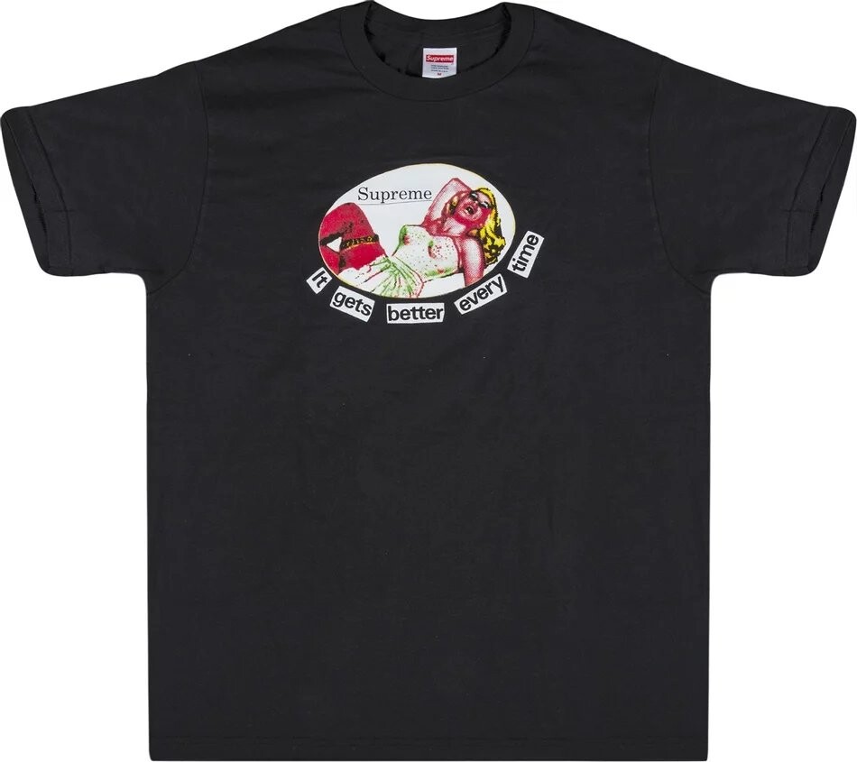 Футболка Supreme It Gets Better Every Time, чёрный
Футболка Supreme It Gets Better Every Time, чёрный
