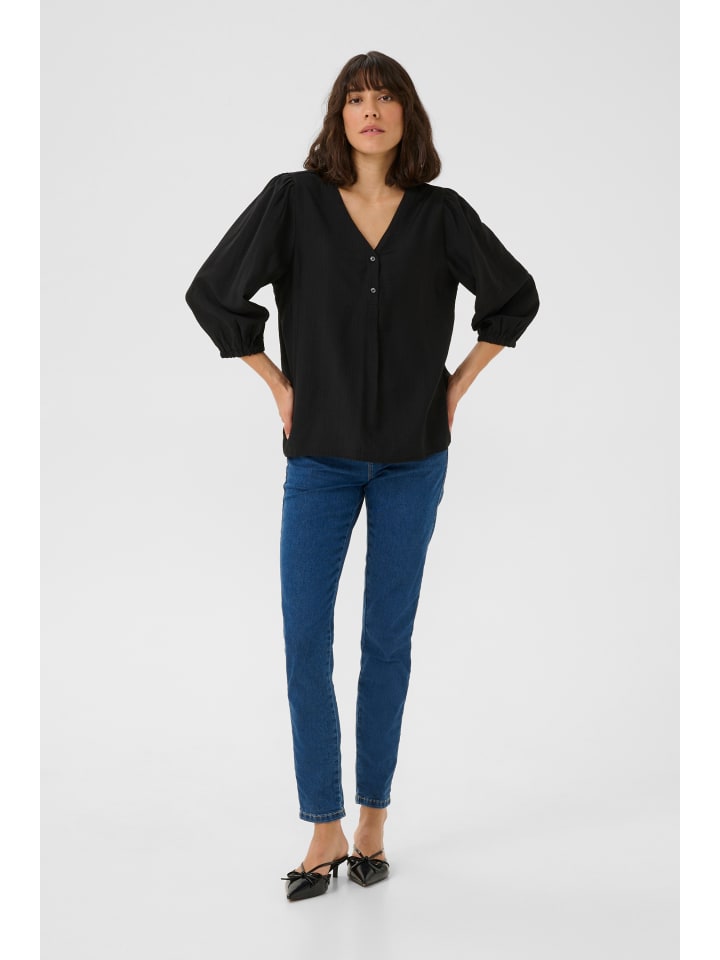 Kaffe Блузка с длинными рукавами KAlui, стандартный крой, черный, темно-синий с контрастной отделкой
Kaffe Блузка с длинными рукавами KAlui, стандартный крой, черный, темно-синий с контрастной отделкой