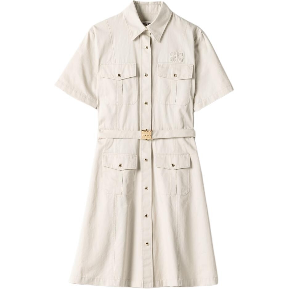 Платье с короткими рукавами женское цвета известняка Miu Miu
Платье с короткими рукавами женское цвета известняка Miu Miu