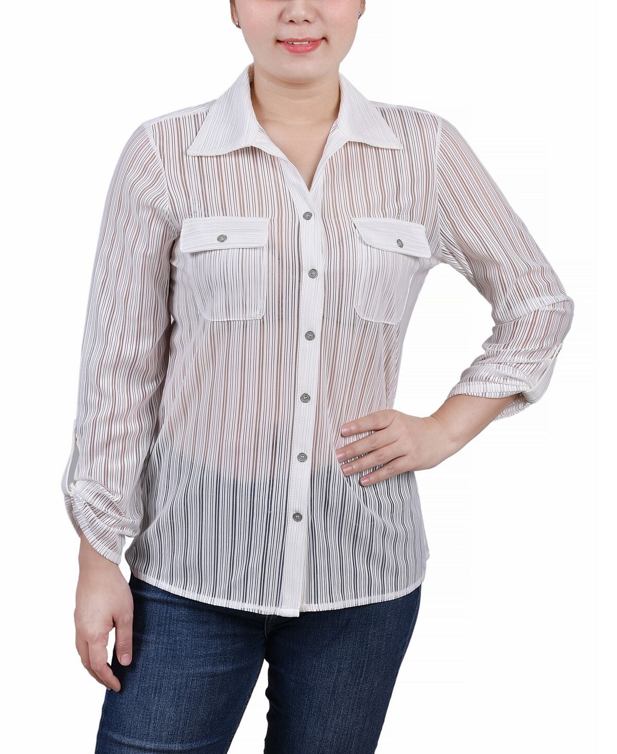 Трикотажный топ petite с длинными рукавами и выгоревшим язычком NY Collection, белый
Трикотажный топ petite с длинными рукавами и выгоревшим язычком NY Collection, белый