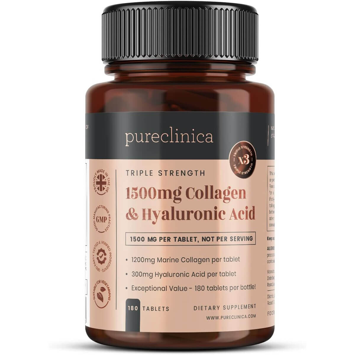 Комплекс коллагена с гиалуроновой кислотой Pureclinica UltraColl 1500 мг, 180 таблеток
Комплекс коллагена с гиалуроновой кислотой Pureclinica UltraColl 1500 мг, 180 таблеток