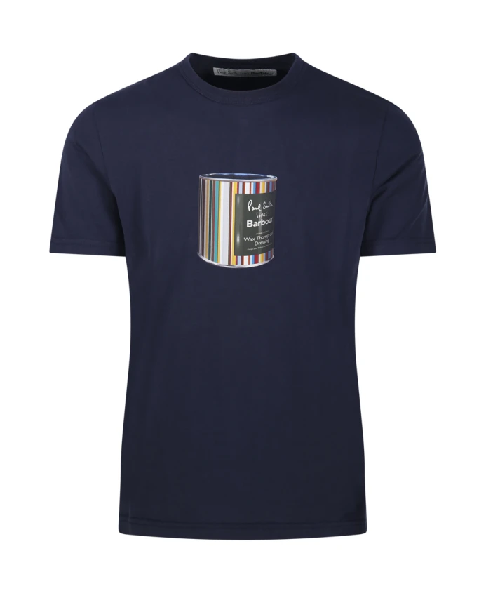 Футболка с изображением банки воска Barbour, синий
Футболка с изображением банки воска Barbour, синий
