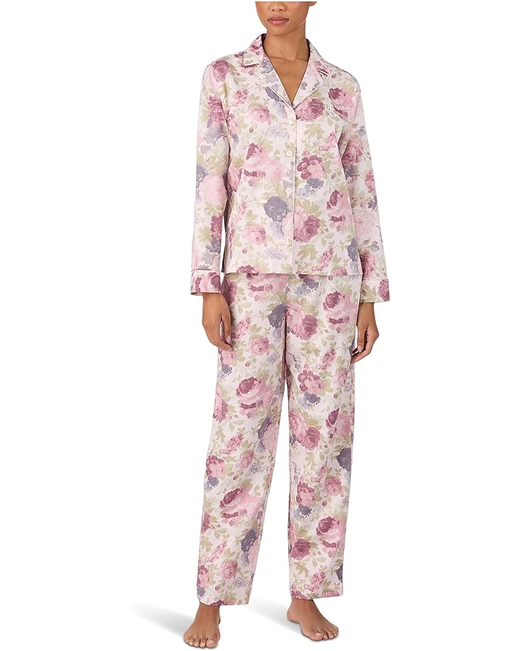 Женский комплект пижамы Lauren Ralph Lauren Woven Sateen с длинным рукавом, отложным воротником и длинными брюками, Multifloral
Женский комплект пижамы Lauren Ralph Lauren Woven Sateen с длинным рукавом, отложным воротником и длинными брюками, Multifloral