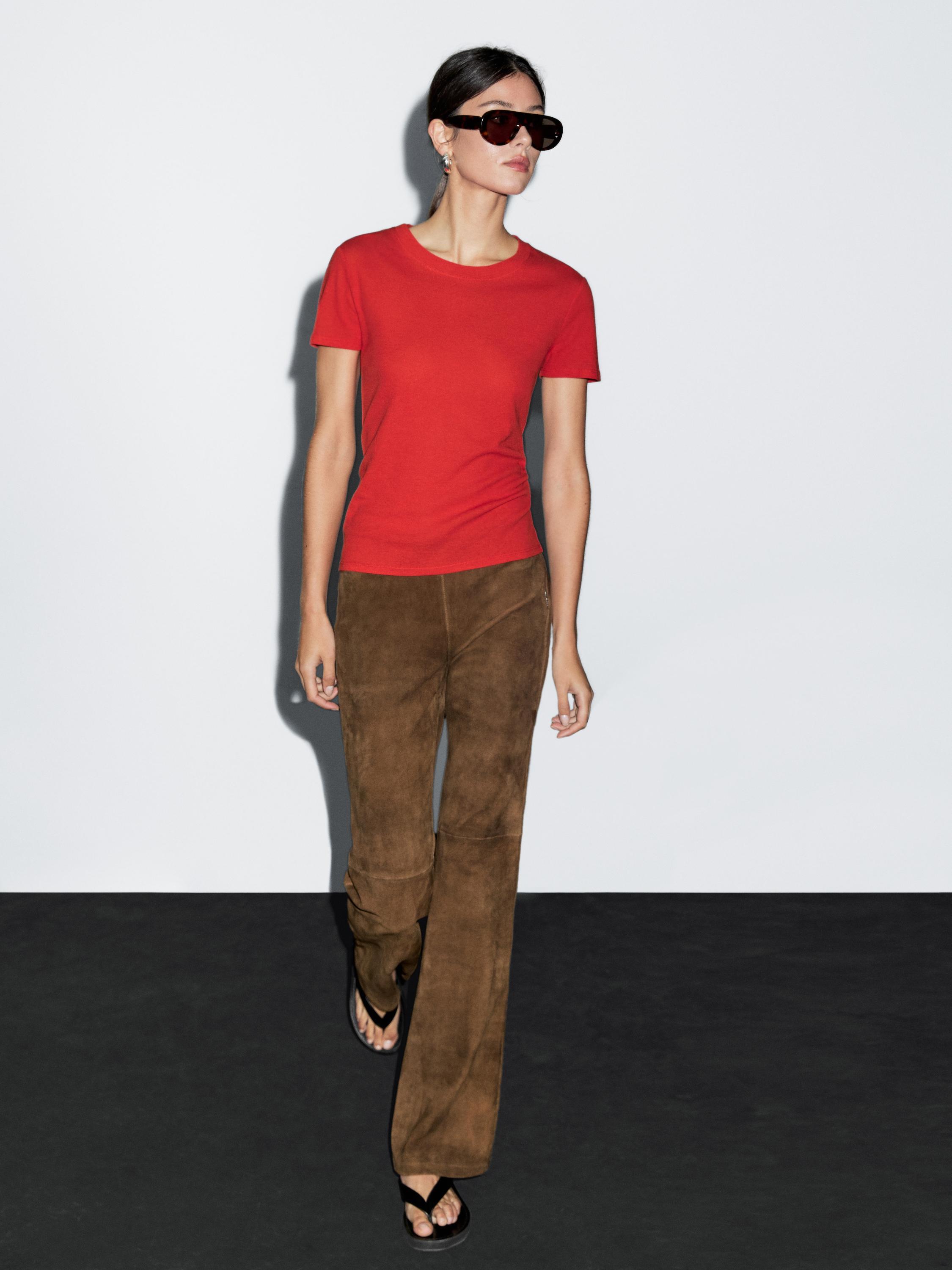 Футболка из фактурного хлопка с эффектом крепа Massimo Dutti, красный
Футболка из фактурного хлопка с эффектом крепа Massimo Dutti, красный