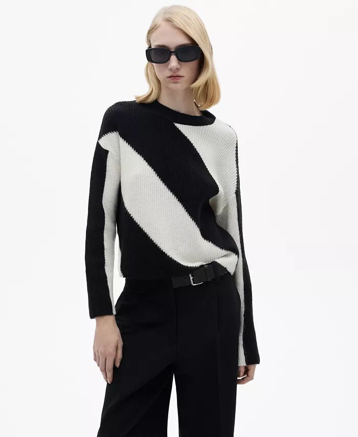 Женский полосатый вязаный свитер MANGO, черный
Женский полосатый вязаный свитер MANGO, черный