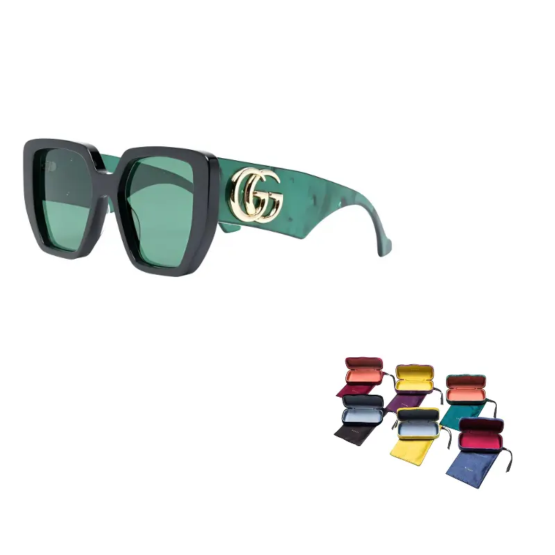 GUCCI Солнцезащитные очки с увеличенной оправой Oversized Frame, Green 
GUCCI Солнцезащитные очки с увеличенной оправой Oversized Frame, Green